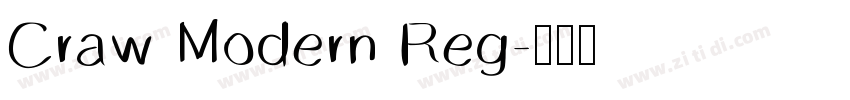 Craw Modern Reg字体转换